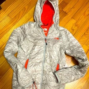 XS Lightweight Silver & Orange The North Face Jacket